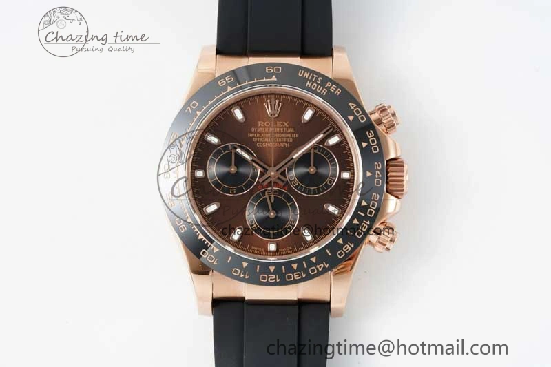 Reliable Daytona 116515 QF 1:1 Best Edition Chocolate Dial on Oysterflex Rubber Strap SA 2274
