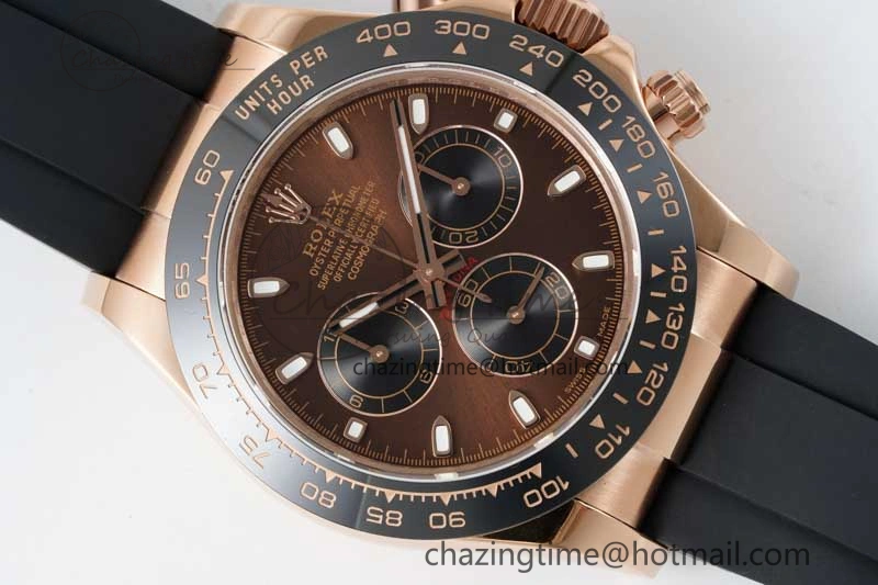 Reliable Daytona 116515 QF 1:1 Best Edition Chocolate Dial on Oysterflex Rubber Strap SA 2274