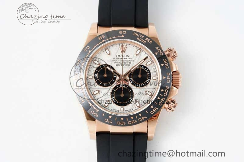Elegant Daytona 116515 QF 1:1 Best Edition Meteorite Dial on Oysterflex Rubber Strap SA 2278