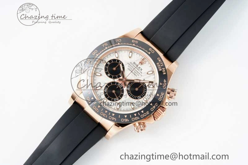 Elegant Daytona 116515 QF 1:1 Best Edition Meteorite Dial on Oysterflex Rubber Strap SA 2278
