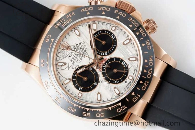 Elegant Daytona 116515 QF 1:1 Best Edition Meteorite Dial on Oysterflex Rubber Strap SA 2278
