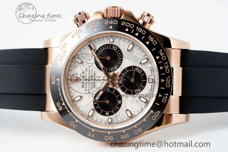 Elegant Daytona 116515 QF 1:1 Best Edition Meteorite Dial on Oysterflex Rubber Strap SA 2278