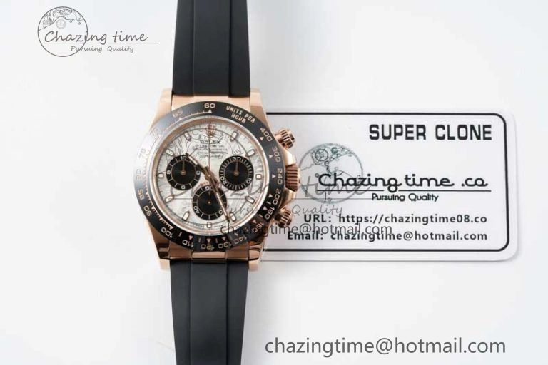 Elegant Daytona 116515 QF 1:1 Best Edition Meteorite Dial on Oysterflex Rubber Strap SA 2278