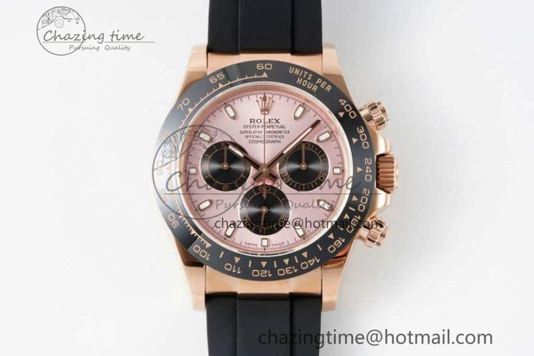 Daytona 116515 QF 1:1 Best Edition Pink Dial on Oysterflex Rubber Strap SA HighQuality 2276