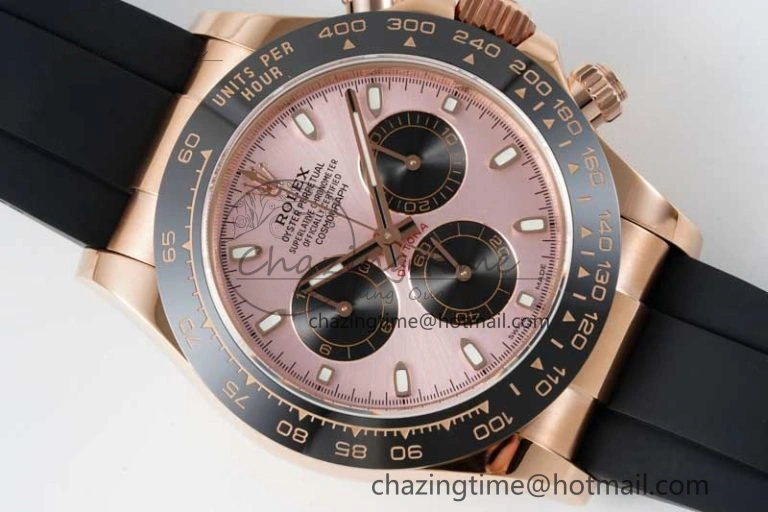 Daytona 116515 QF 1:1 Best Edition Pink Dial on Oysterflex Rubber Strap SA HighQuality 2276