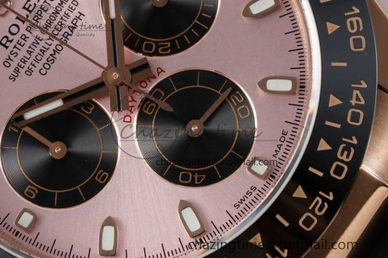 Daytona 116515 QF 1:1 Best Edition Pink Dial on Oysterflex Rubber Strap SA HighQuality 2276