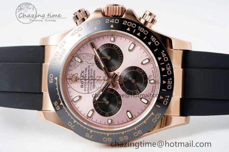 Daytona 116515 QF 1:1 Best Edition Pink Dial on Oysterflex Rubber Strap SA HighQuality 2276
