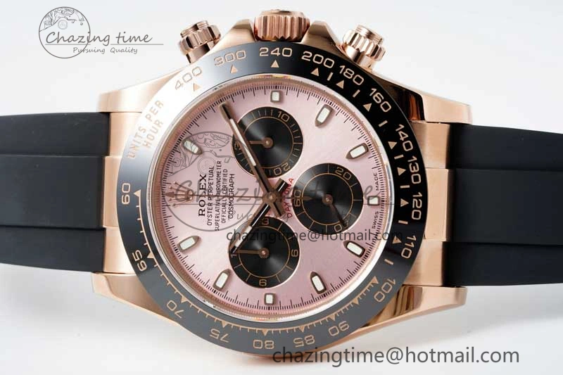 Daytona 116515 QF 1:1 Best Edition Pink Dial on Oysterflex Rubber Strap SA HighQuality 2276
