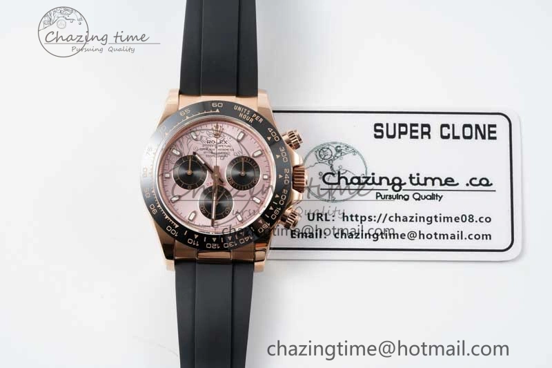 Daytona 116515 QF 1:1 Best Edition Pink Dial on Oysterflex Rubber Strap SA HighQuality 2276