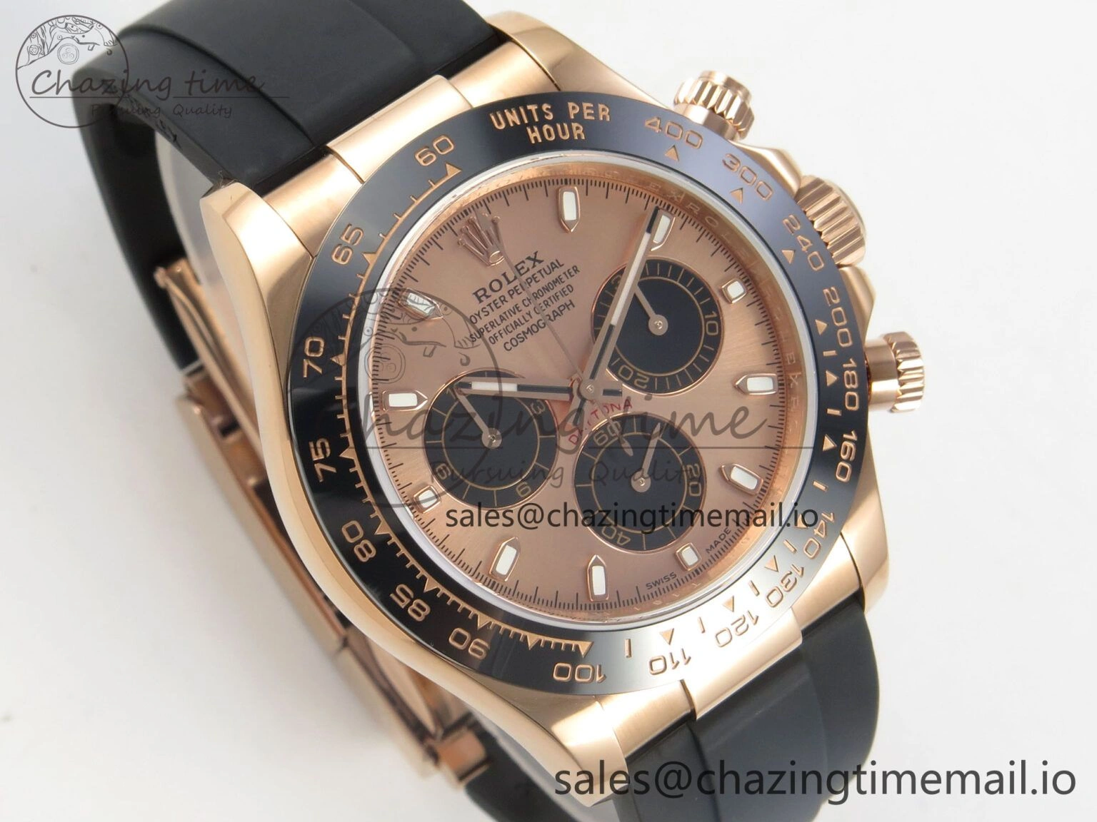 Daytona 116515 QF 1:1 Best Edition RG Black Dial on Oysterflex Strap SH4130 V11（Gain Weight） Packable 158