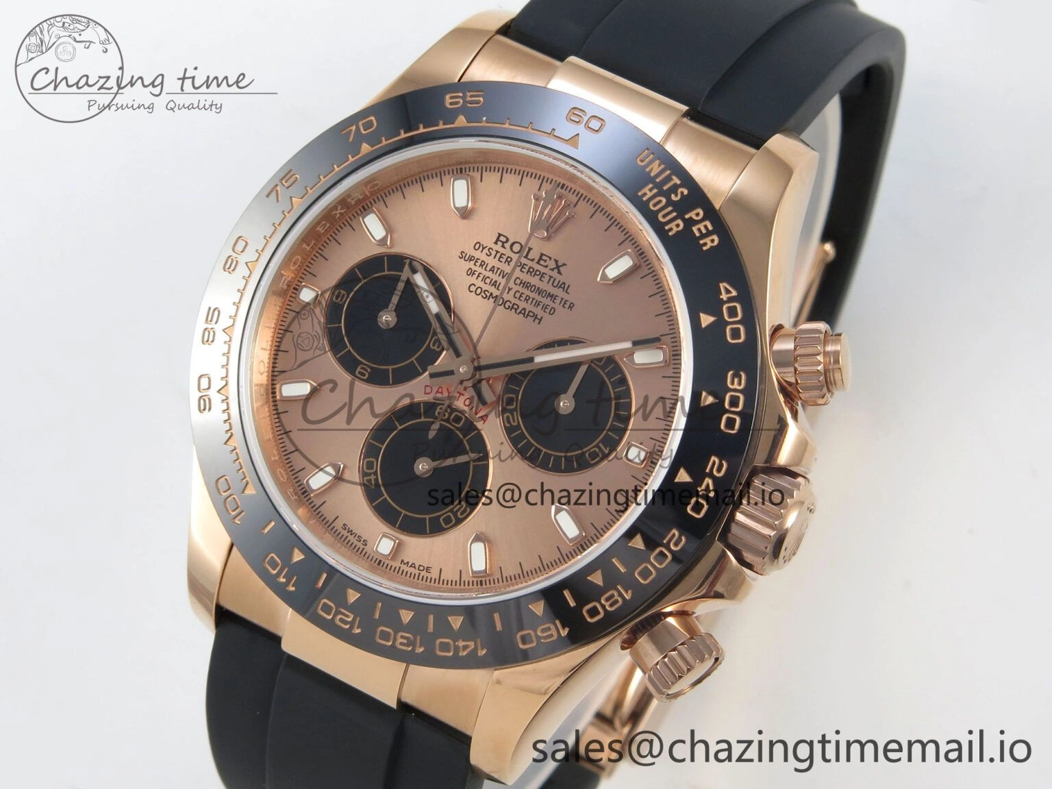 Daytona 116515 QF 1:1 Best Edition RG Black Dial on Oysterflex Strap SH4130 V11（Gain Weight） Packable 158