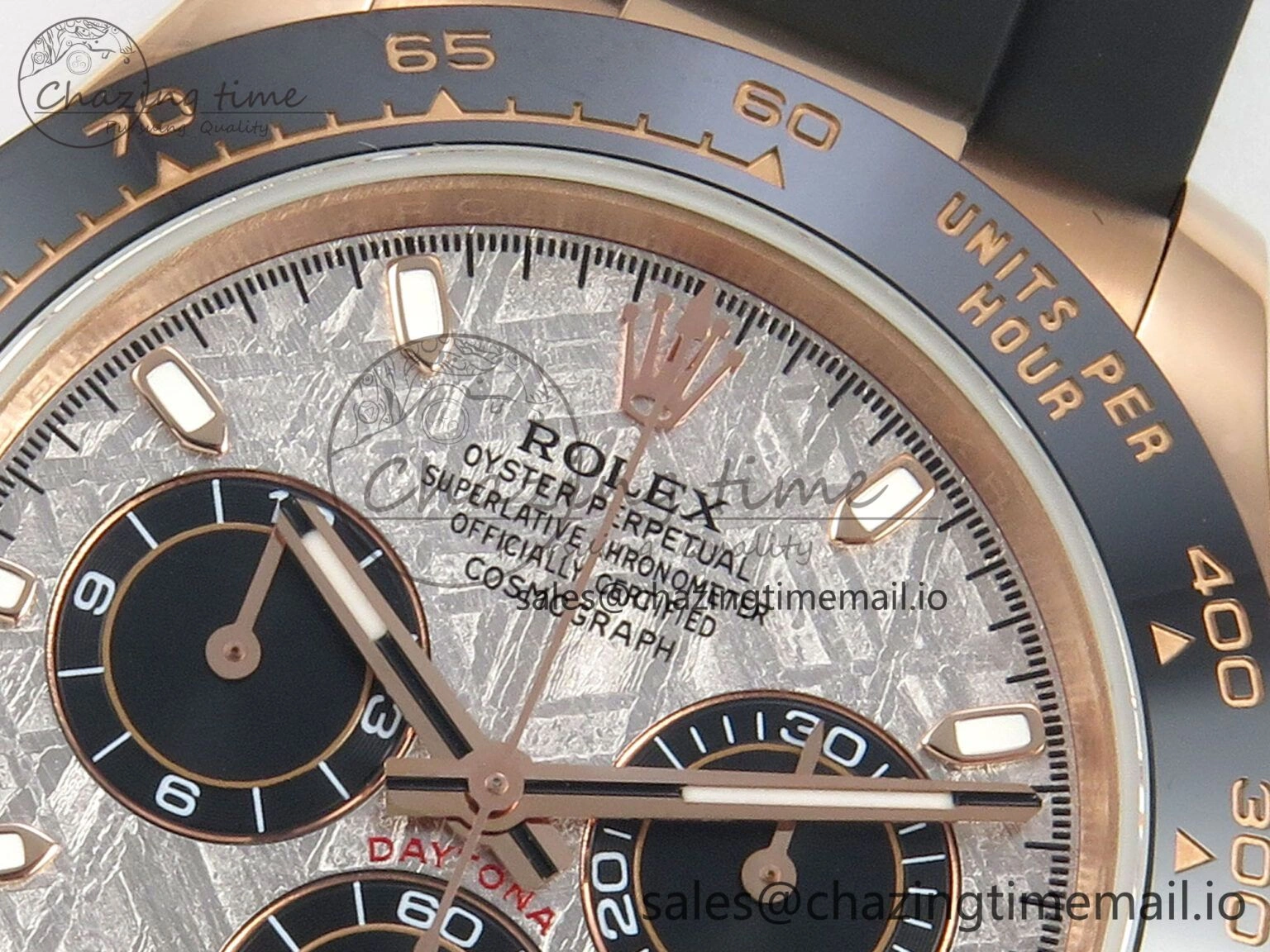 Practical Daytona 116515 RG 3CF 1:1 Best Edition Black Bezel Meteorite Dial on Oysterflex Strap SH4130 V2(Mod Version) 10815
