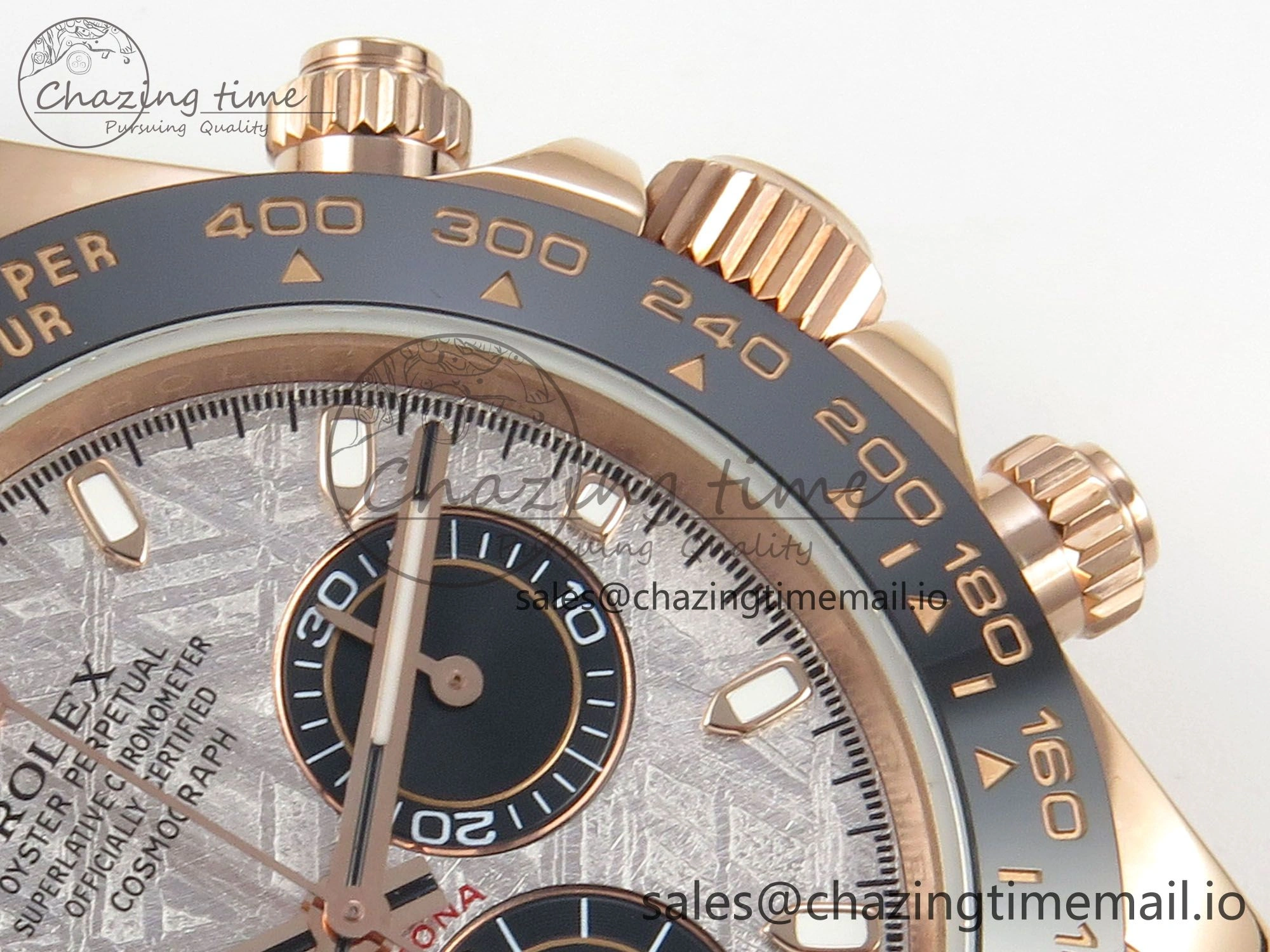 Practical Daytona 116515 RG 3CF 1:1 Best Edition Black Bezel Meteorite Dial on Oysterflex Strap SH4130 V2(Mod Version) 10815