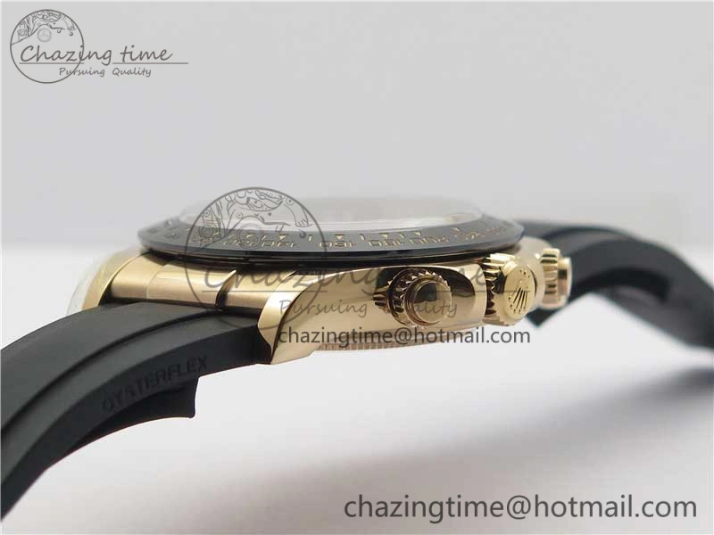 TimelessDesign Daytona 116515 RG 904L Noob 1:1 Best Edition Chocolate Dial On Black Rubber Strap SA4130 (Free Extra Strap) V 2998