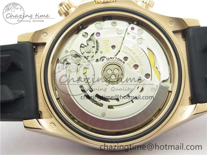 TimelessDesign Daytona 116515 RG 904L Noob 1:1 Best Edition Chocolate Dial On Black Rubber Strap SA4130 (Free Extra Strap) V 2998