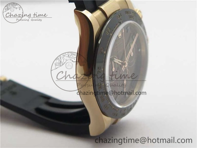 TimelessDesign Daytona 116515 RG 904L Noob 1:1 Best Edition Chocolate Dial On Black Rubber Strap SA4130 (Free Extra Strap) V 2998