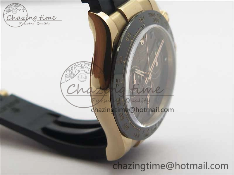 TimelessDesign Daytona 116515 RG 904L Noob 1:1 Best Edition Chocolate Dial On Black Rubber Strap SA4130 (Free Extra Strap) V 2998