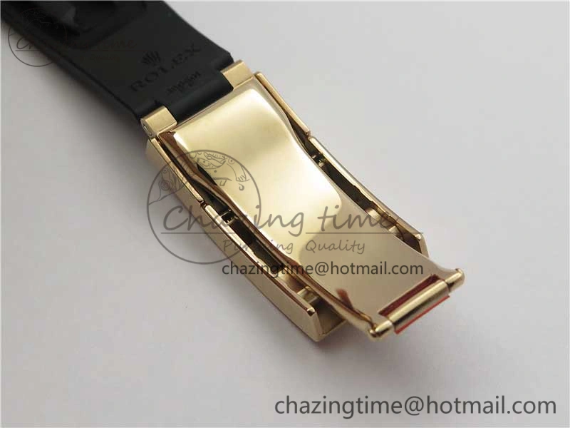 ComfortFit Daytona 116515 RG 904L Noob 1:1 Best Edition Rose Gold Dial On Black Rubber Strap SA4130 (Free Extra Strap) V 2993