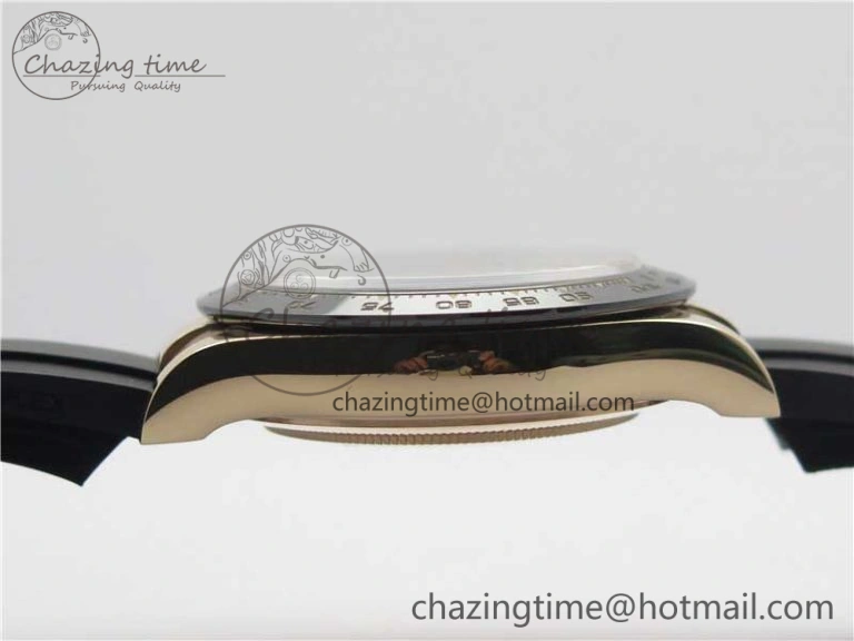 ComfortFit Daytona 116515 RG 904L Noob 1:1 Best Edition Rose Gold Dial On Black Rubber Strap SA4130 (Free Extra Strap) V 2993