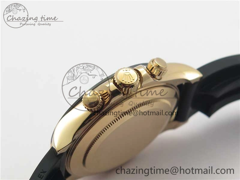 ComfortFit Daytona 116515 RG 904L Noob 1:1 Best Edition Rose Gold Dial On Black Rubber Strap SA4130 (Free Extra Strap) V 2993