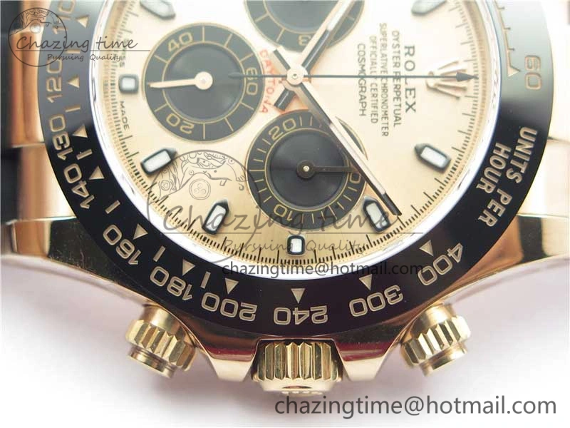 ComfortFit Daytona 116515 RG 904L Noob 1:1 Best Edition Rose Gold Dial On Black Rubber Strap SA4130 (Free Extra Strap) V 2993