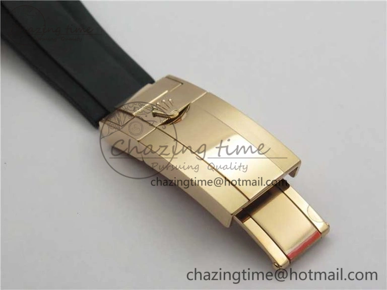 ComfortFit Daytona 116515 RG 904L Noob 1:1 Best Edition Rose Gold Dial On Black Rubber Strap SA4130 (Free Extra Strap) V 2993