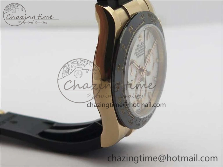 HighPerformance Daytona 116515 RG 904L Noob 1:1 Best Edition White Dial On Black Rubber Strap SA4130 (Free Extra Strap) V 2997
