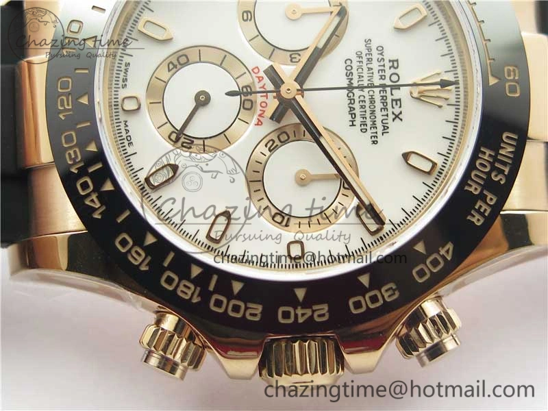 HighPerformance Daytona 116515 RG 904L Noob 1:1 Best Edition White Dial On Black Rubber Strap SA4130 (Free Extra Strap) V 2997