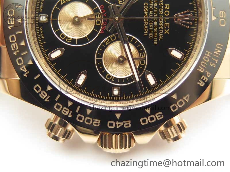 NewStyle Daytona 116515 RG Noob 1:1 Best Edition Black Dial On Leather Strap SA 3434