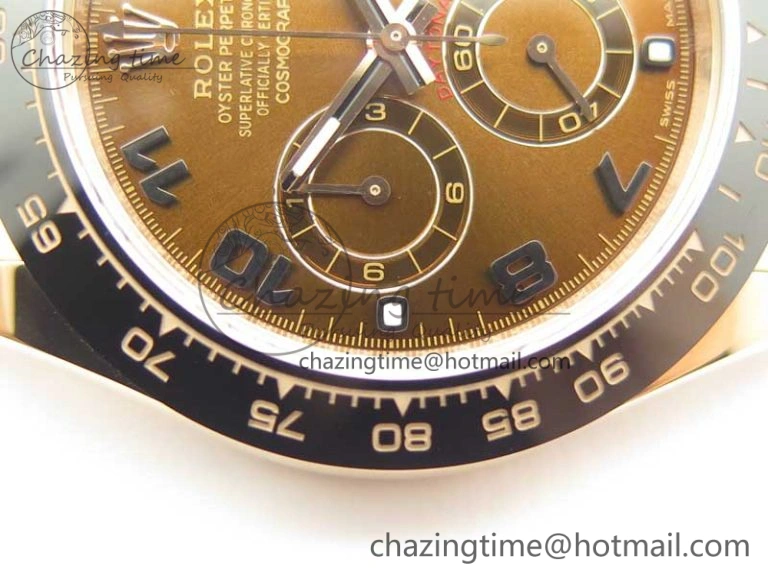 UrbanChic Daytona 116515 RG Noob 1:1 Best Edition Chocolate Dial On Leather Strap SA 3437