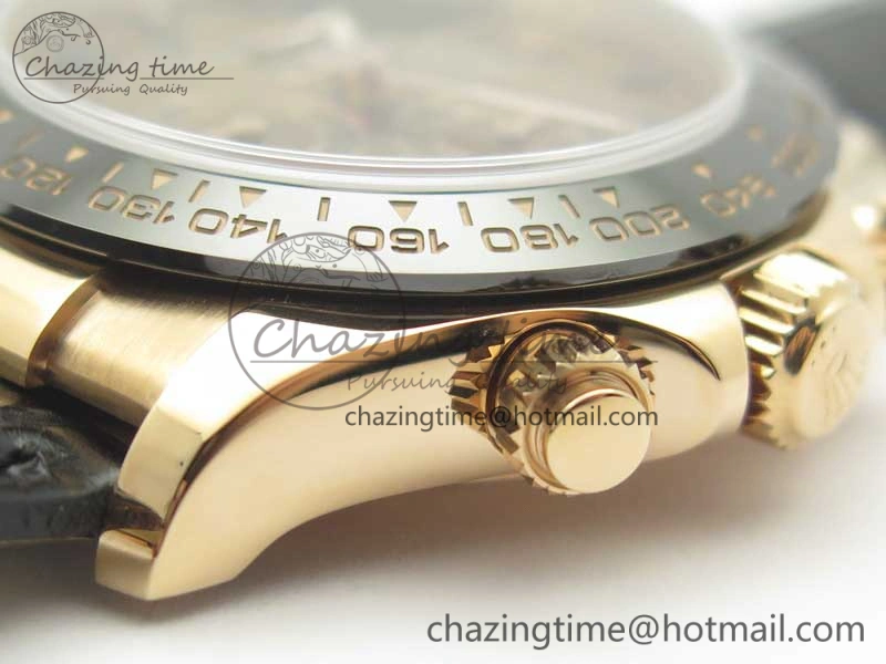 UrbanChic Daytona 116515 RG Noob 1:1 Best Edition Chocolate Dial On Leather Strap SA 3437