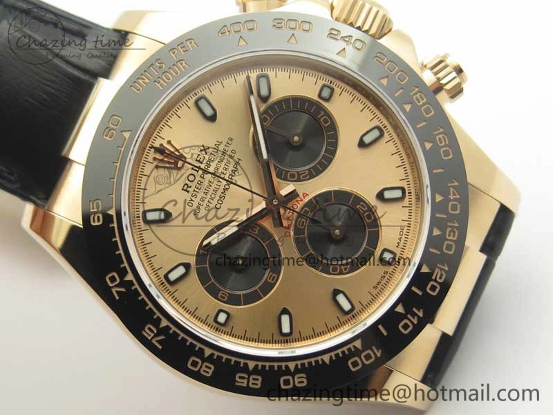 Daytona 116515 RG Noob 1:1 Best Edition Rose Gold Dial On Leather Strap SA FastDry 3435