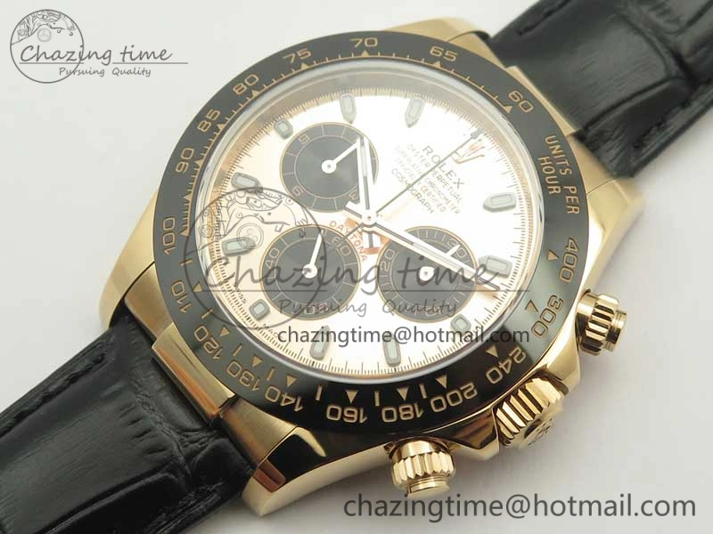 Daytona 116515 RG Noob 1:1 Best Edition Rose Gold Dial On Leather Strap SA FastDry 3435