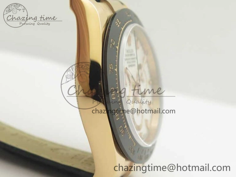Daytona 116515 RG Noob 1:1 Best Edition White Dial On Leather Strap SA Premium 3436