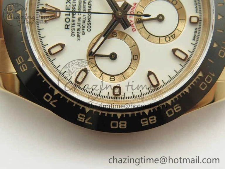Daytona 116515 RG Noob 1:1 Best Edition White Dial On Leather Strap SA Premium 3436