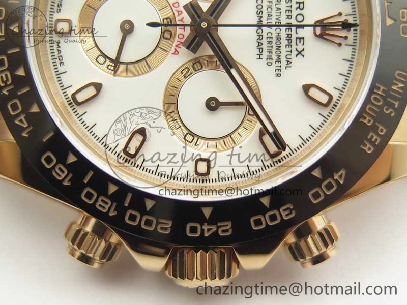 Daytona 116515 RG Noob 1:1 Best Edition White Dial On Leather Strap SA Premium 3436