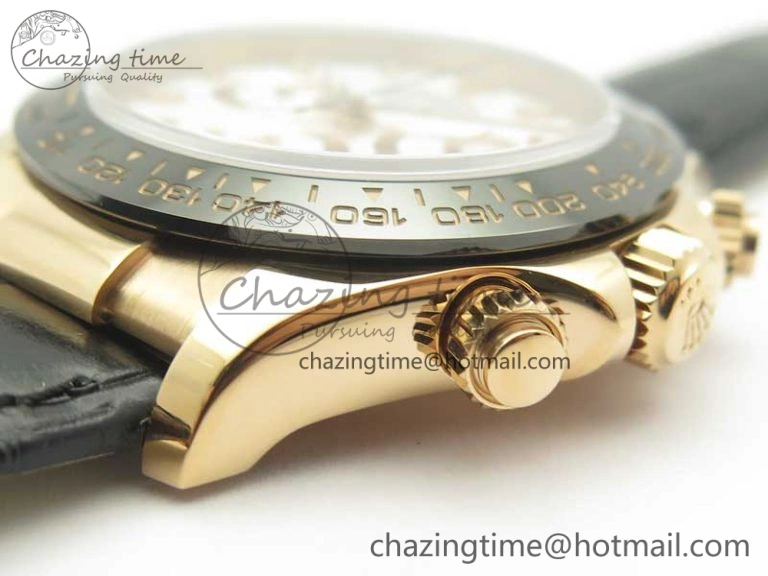Daytona 116515 RG Noob 1:1 Best Edition White Dial On Leather Strap SA Premium 3436
