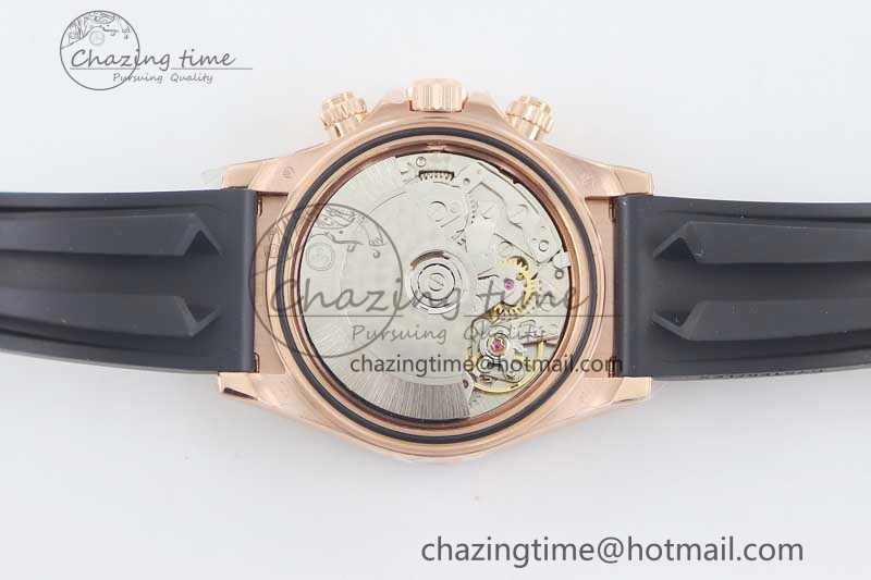 Daytona 116515 RG TWF 1:1 Best Edition 904L Steel Black RG Dial on Oysterflex Strap A UrbanChic 2415