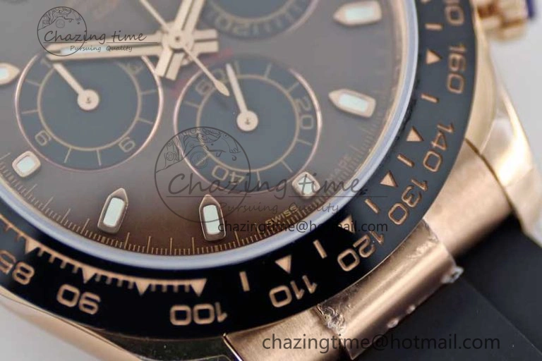 MultiPurpose Daytona 116515 RG TWF 1:1 Best Edition 904L Steel Brown Dial on Oysterflex Strap A 2420