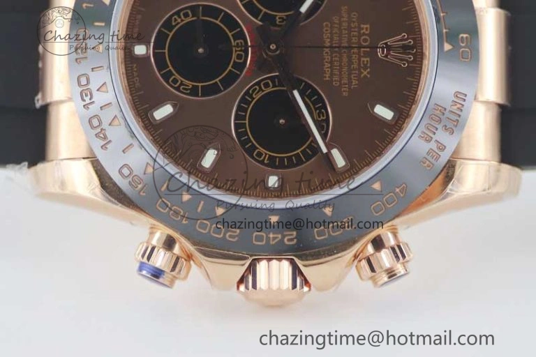 MultiPurpose Daytona 116515 RG TWF 1:1 Best Edition 904L Steel Brown Dial on Oysterflex Strap A 2420