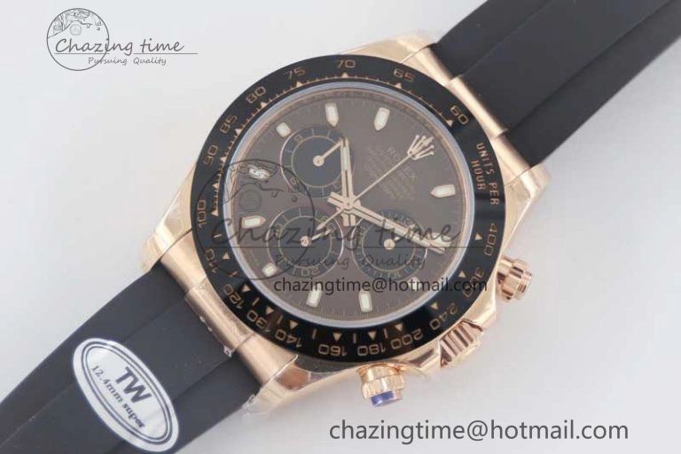 MultiPurpose Daytona 116515 RG TWF 1:1 Best Edition 904L Steel Brown Dial on Oysterflex Strap A 2420