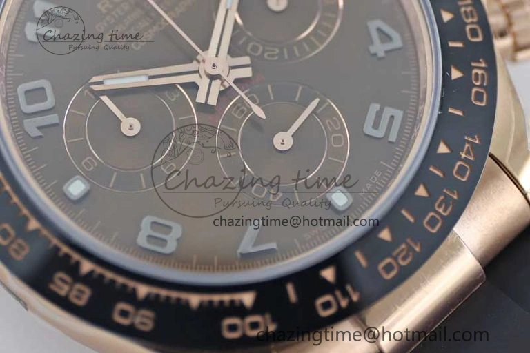 Daytona 116515 RG TWF 1:1 Best Edition 904L Steel Brown Roman Dial on Oysterflex Strap A Sleek 2418