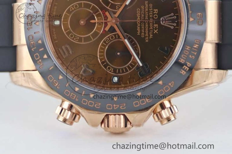 Daytona 116515 RG TWF 1:1 Best Edition 904L Steel Brown Roman Dial on Oysterflex Strap A Sleek 2418