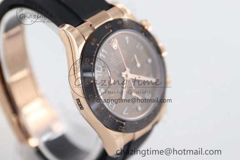 Daytona 116515 RG TWF 1:1 Best Edition 904L Steel Brown Roman Dial on Oysterflex Strap A Sleek 2418