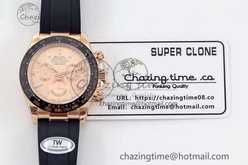 Upgraded Daytona 116515 RG TWF 1:1 Best Edition 904L Steel RG  Crystal Markers Dial on Oysterflex Strap A 2419