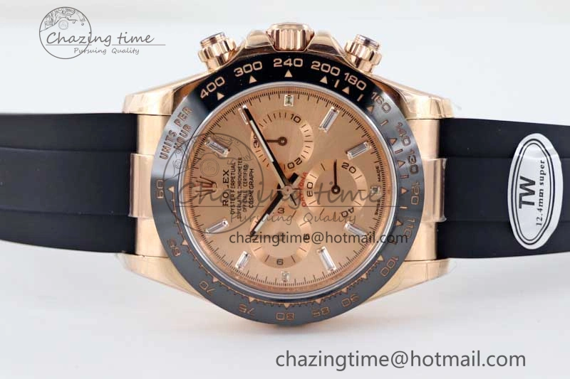 Upgraded Daytona 116515 RG TWF 1:1 Best Edition 904L Steel RG  Crystal Markers Dial on Oysterflex Strap A 2419