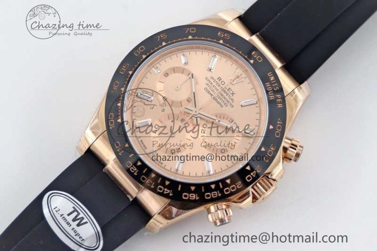 Upgraded Daytona 116515 RG TWF 1:1 Best Edition 904L Steel RG  Crystal Markers Dial on Oysterflex Strap A 2419