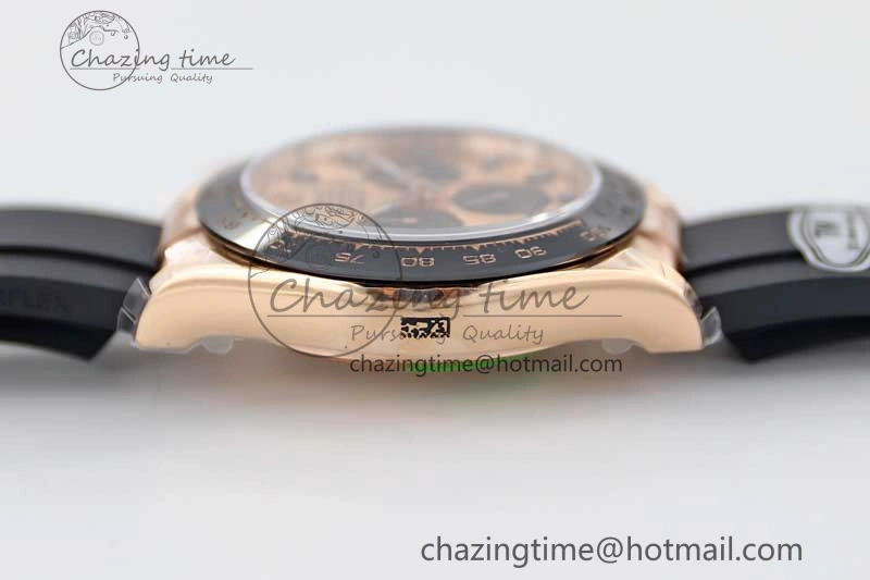 Daytona 116515 RG TWF 1:1 Best Edition 904L Steel RG Black Dial on Oysterflex Strap A Compact 2417