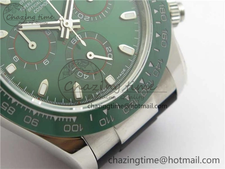 Daytona 116515 SS UBF Best Edition Green Stick Markers Dial on Rubber Strap A Functional 2948