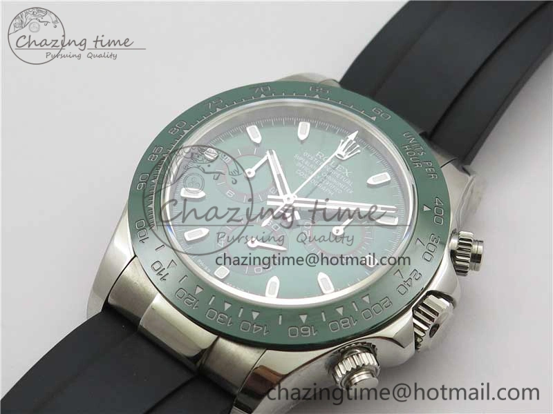Daytona 116515 SS UBF Best Edition Green Stick Markers Dial on Rubber Strap A Functional 2948